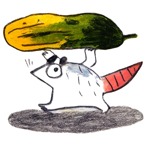 🥒 Стикер «osier_forest_opossum» для Telegram