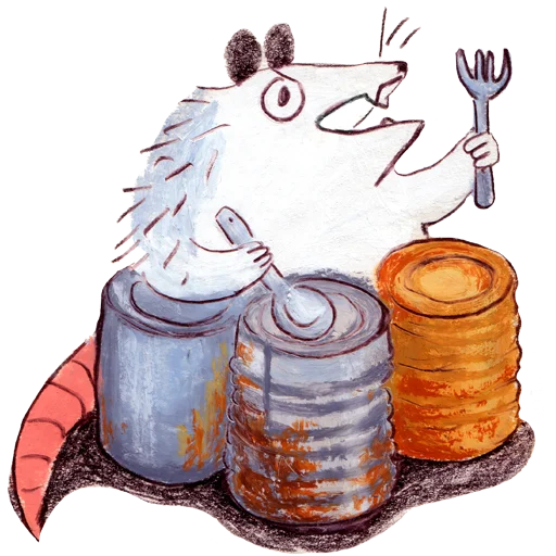 🥁 Стикер «osier_forest_opossum» для Telegram