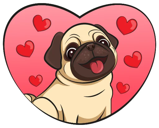 ❤️ Стикер «Ops Mops» для Telegram