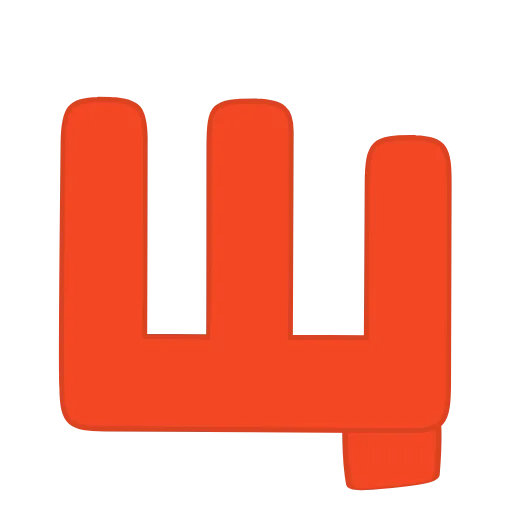 Стикер 27 orange FONT
