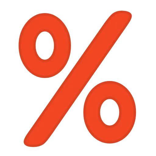 Стикер 60 orange FONT