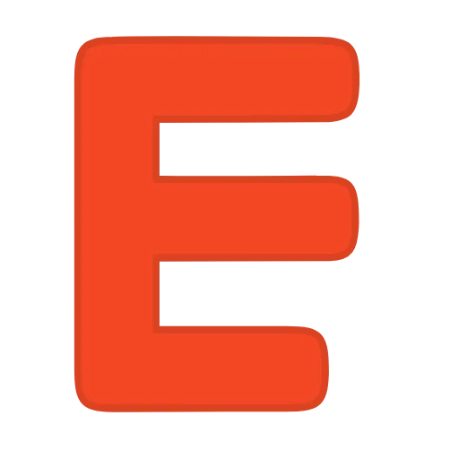 Стикер 6 orange FONT
