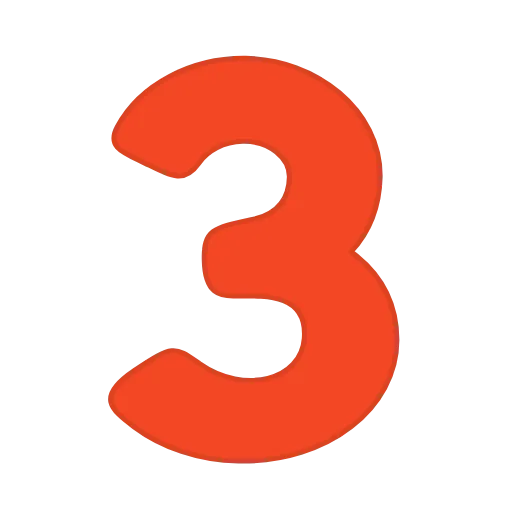 Стикер 9 orange FONT