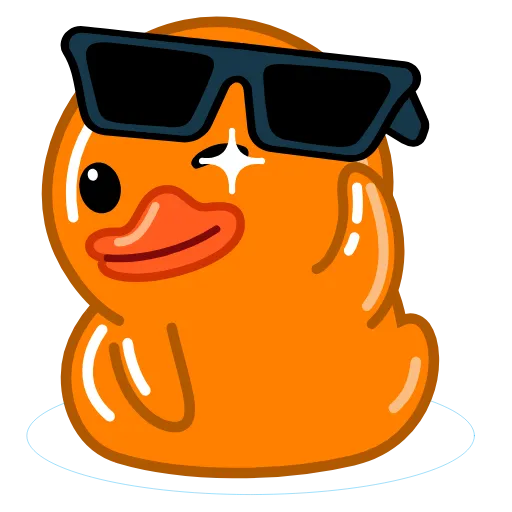 😎 Стикер «Orange Duck» для Telegram