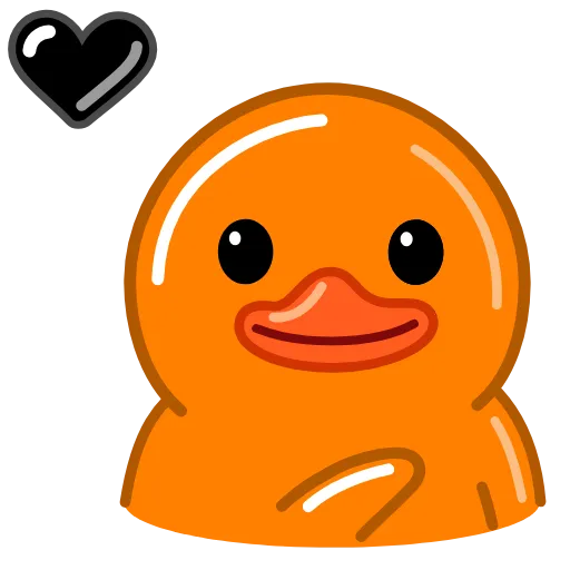 ❤️ Стикер «Orange Duck» для Telegram