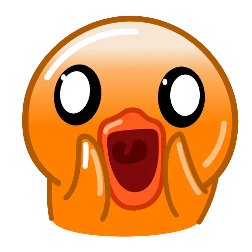 😱 Стикер «Orange Duck» для Telegram