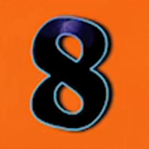 8️⃣ Эмодзи «Orange wave font» для Telegram