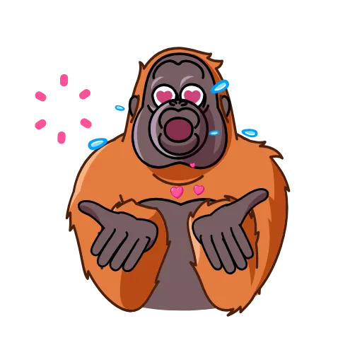 😘 Стикер «Orangoutang» для Telegram