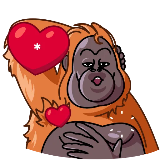 😘 Стикер «Orangoutang» для Telegram