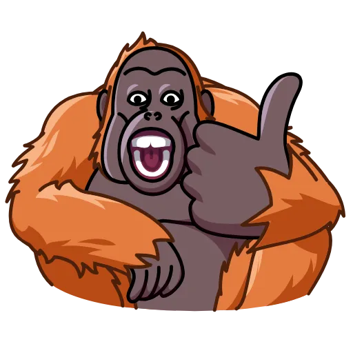 👍 Стикер «Orangoutang» для Telegram