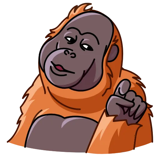 🙅‍♂️ Стикер «Orangoutang» для Telegram