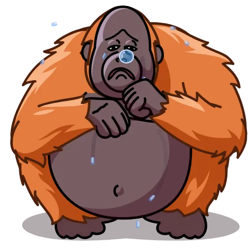 😭 Стикер «Orangoutang» для Telegram