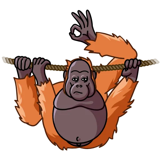 👌 Стикер «Orangoutang» для Telegram
