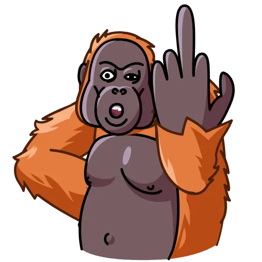 🖕 Стикер «Orangoutang» для Telegram