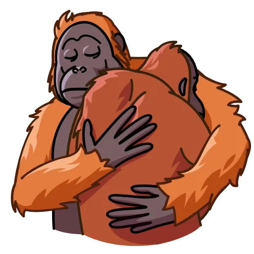 🤗 Стикер «Orangoutang» для Telegram