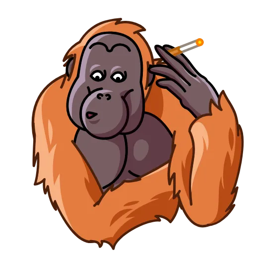 🙄 Стикер «Orangoutang» для Telegram