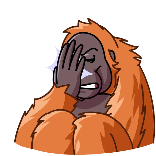 🤦‍♂️ Стикер «Orangoutang» для Telegram