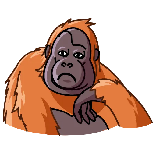 🤨 Стикер «Orangoutang» для Telegram