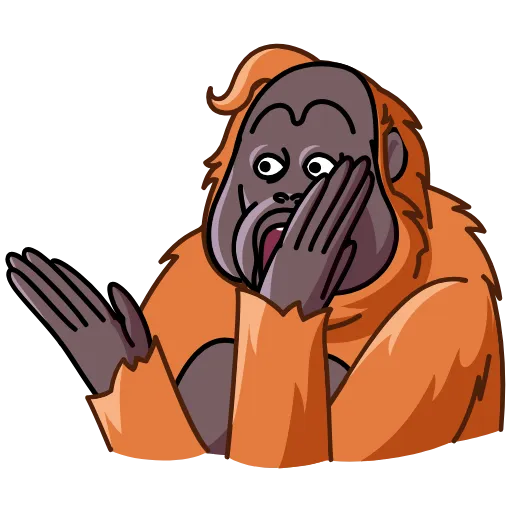👏 Стикер «Orangoutang» для Telegram