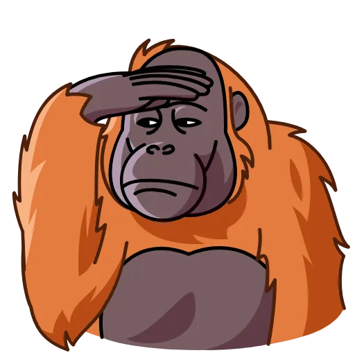👀 Стикер «Orangoutang» для Telegram