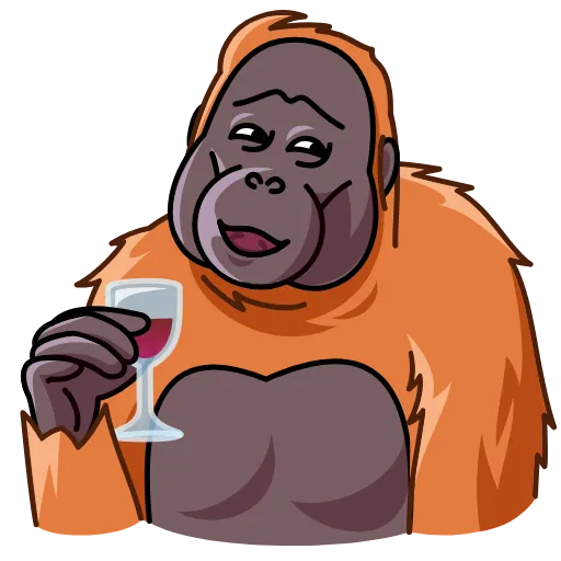 🧐 Стикер «Orangoutang» для Telegram