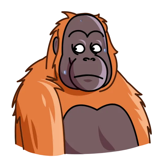 😳 Стикер «Orangoutang» для Telegram