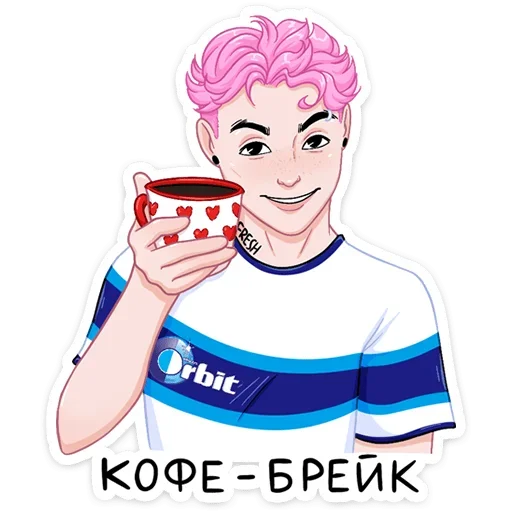 ☕️ Стикер «Бабл + Гам = Динь» для Telegram