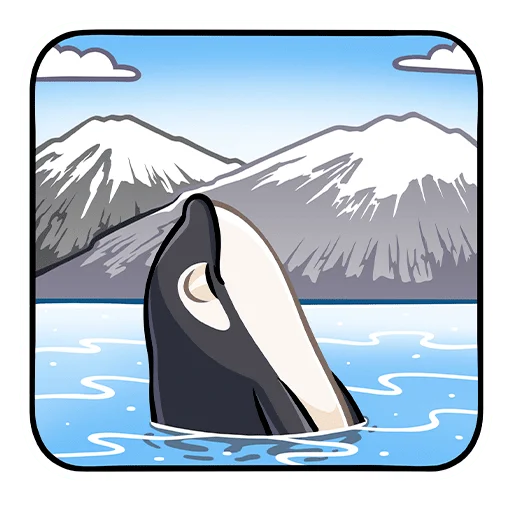 🏔 Стикер «Косатик» для Telegram