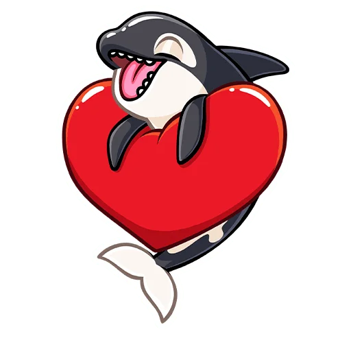 ❤️ Стикер «Косатик» для Telegram