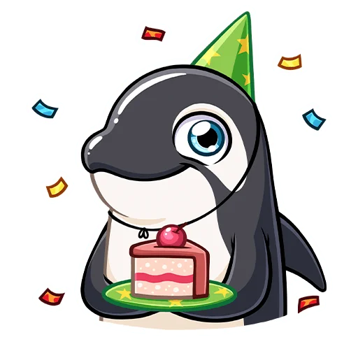 🥳 Стикер «Косатик» для Telegram