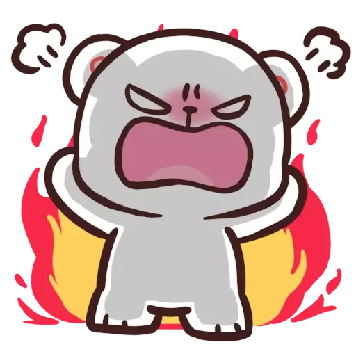 😡 Стикер «Milk&;s Daily Life» для Telegram