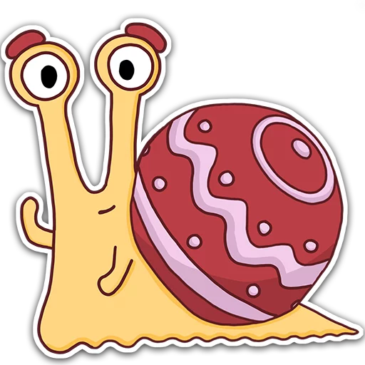 Стикерпак Oscar the snail для Telegram