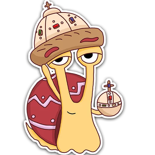 👑 Стикер «Oscar the snail» для Telegram