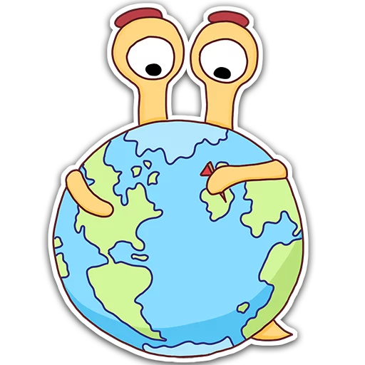 🌎 Стикер «Oscar the snail» для Telegram