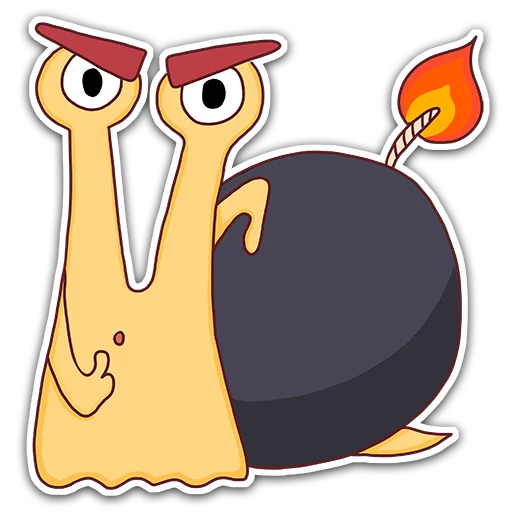 💣 Стикер «Oscar the snail» для Telegram