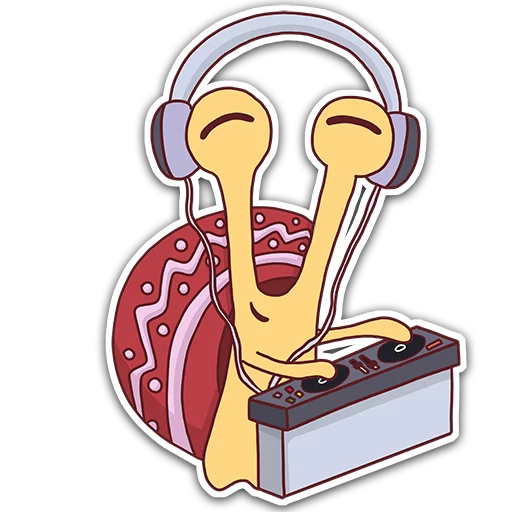 🎧 Стикер «Oscar the snail» для Telegram