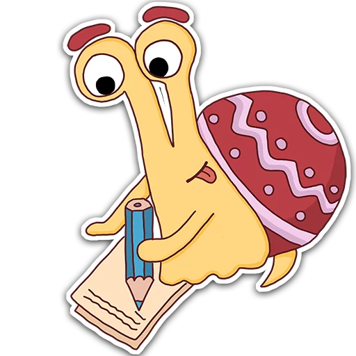 ✍ Стикер «Oscar the snail» для Telegram