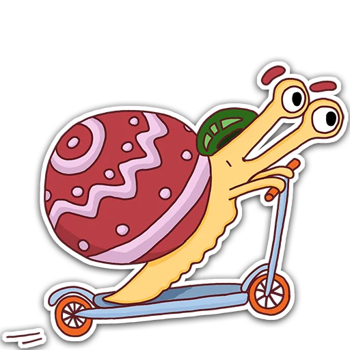 🚴 Стикер «Oscar the snail» для Telegram