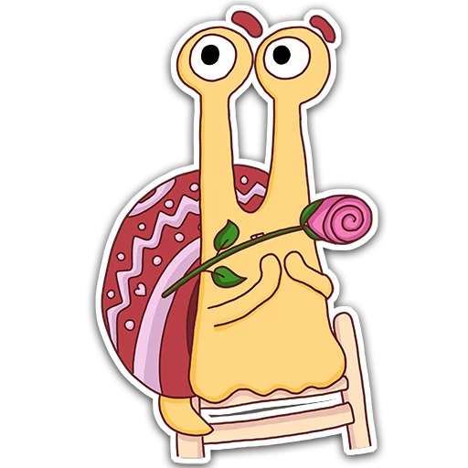 🌷 Стикер «Oscar the snail» для Telegram