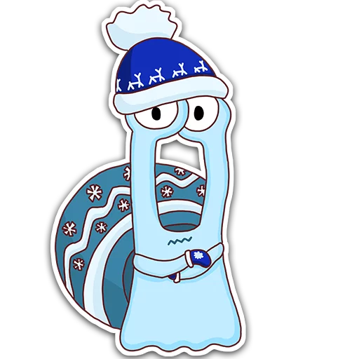 ❄️ Стикер «Oscar the snail» для Telegram