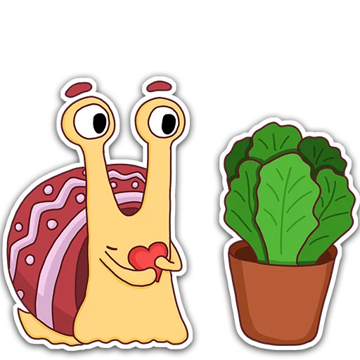 ❤️ Стикер «Oscar the snail» для Telegram