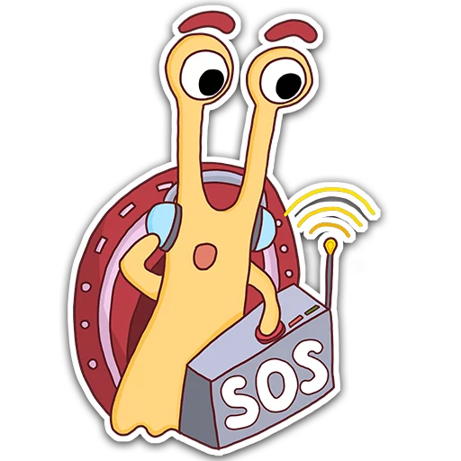🆘 Стикер «Oscar the snail» для Telegram