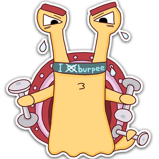🏋 Стикер «Oscar the snail» для Telegram