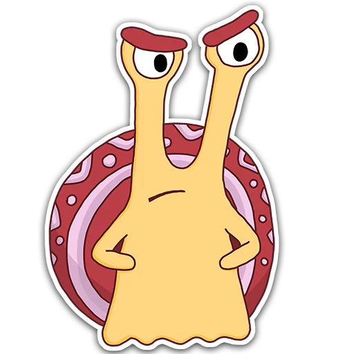 😠 Стикер «Oscar the snail» для Telegram