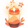 Стикер 18 📖📖🕯🕯🖤🤍🧡