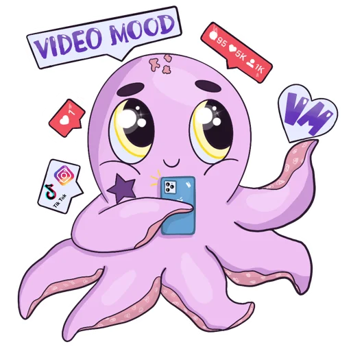 🎞 Стикер «Осьминог Изюм» для Telegram