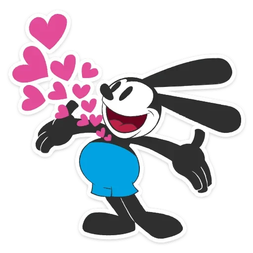 ❤️ Стикер «Кролик Освальд» для Telegram