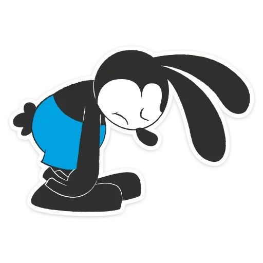 ☹️ Стикер «Кролик Освальд» для Telegram