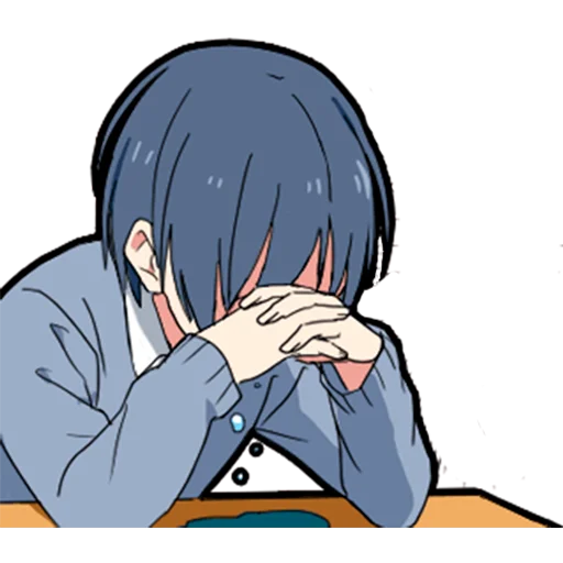 😔 Стикер «Отаку тян Otaku chan» для Telegram