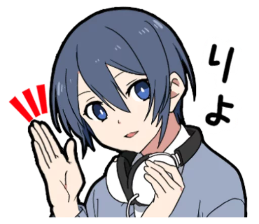Стикерпак Otaku boy для Telegram
